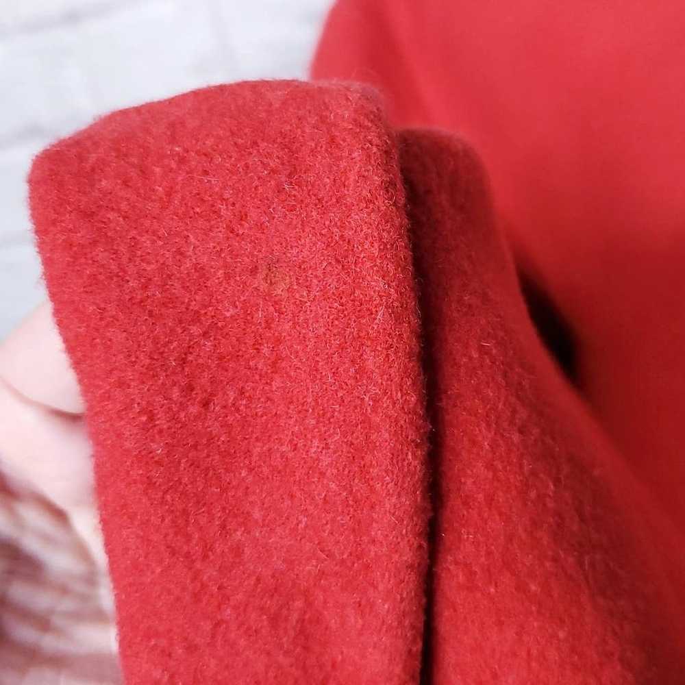 Eileen Fisher Coral Red Felted Wool Jacket Button… - image 6