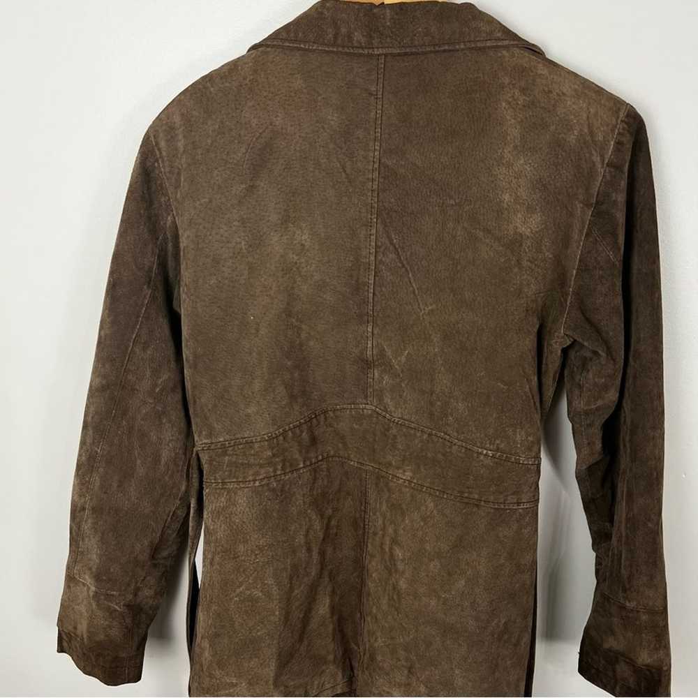 Vintage Western Suede Belted Button Down Chocolat… - image 10