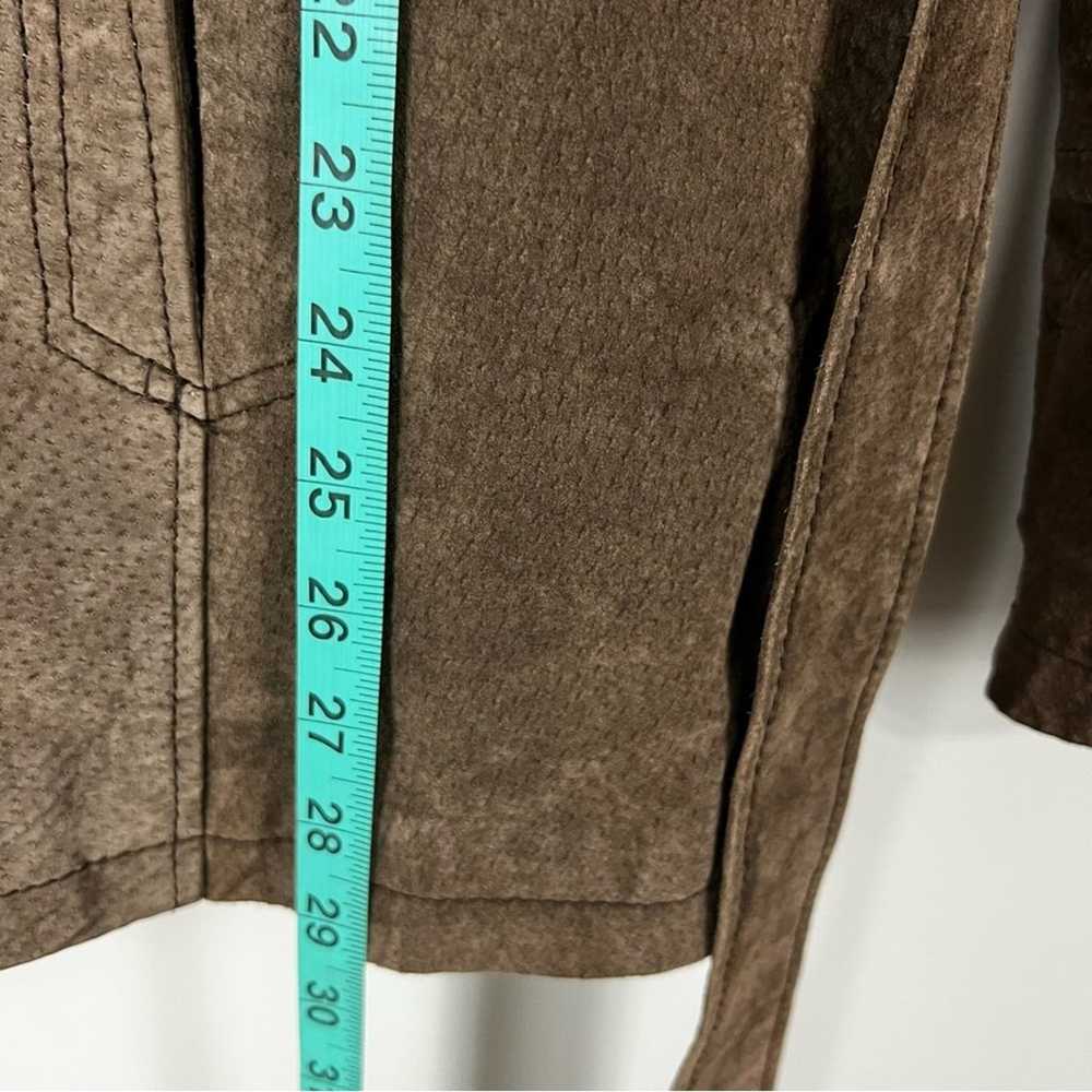 Vintage Western Suede Belted Button Down Chocolat… - image 12