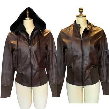 JACKETT JKT NYC Women's S Brown Leather Jacket Zi… - image 1
