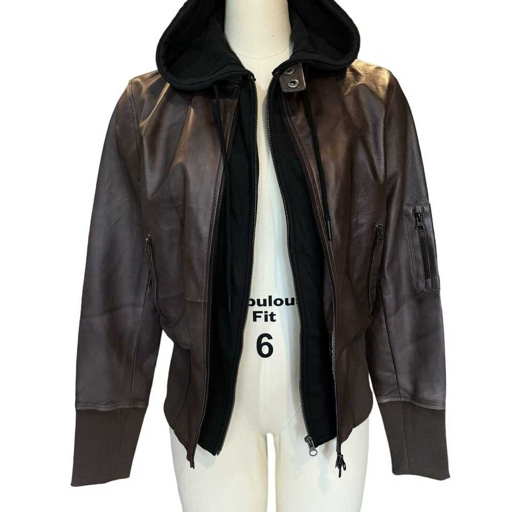 JACKETT JKT NYC Women's S Brown Leather Jacket Zi… - image 5