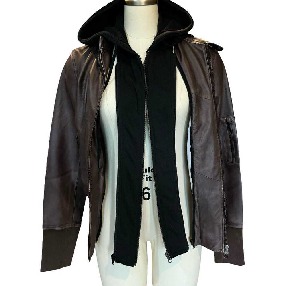 JACKETT JKT NYC Women's S Brown Leather Jacket Zi… - image 6
