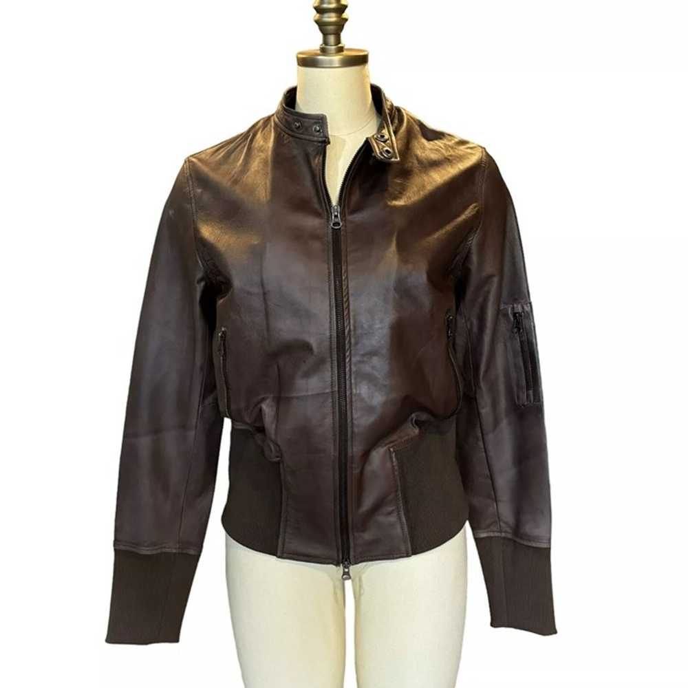 JACKETT JKT NYC Women's S Brown Leather Jacket Zi… - image 7