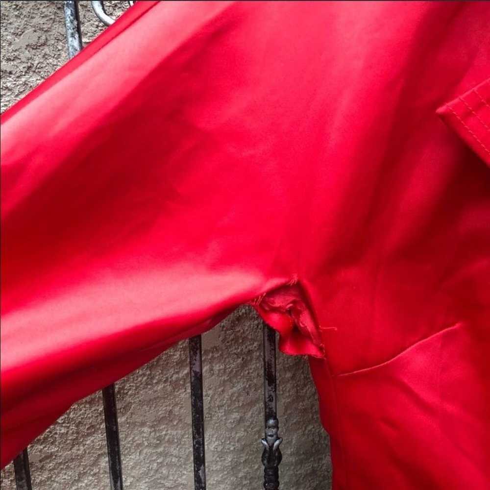ADOLFO DOMINGUEZ red satin dressy coat - image 6