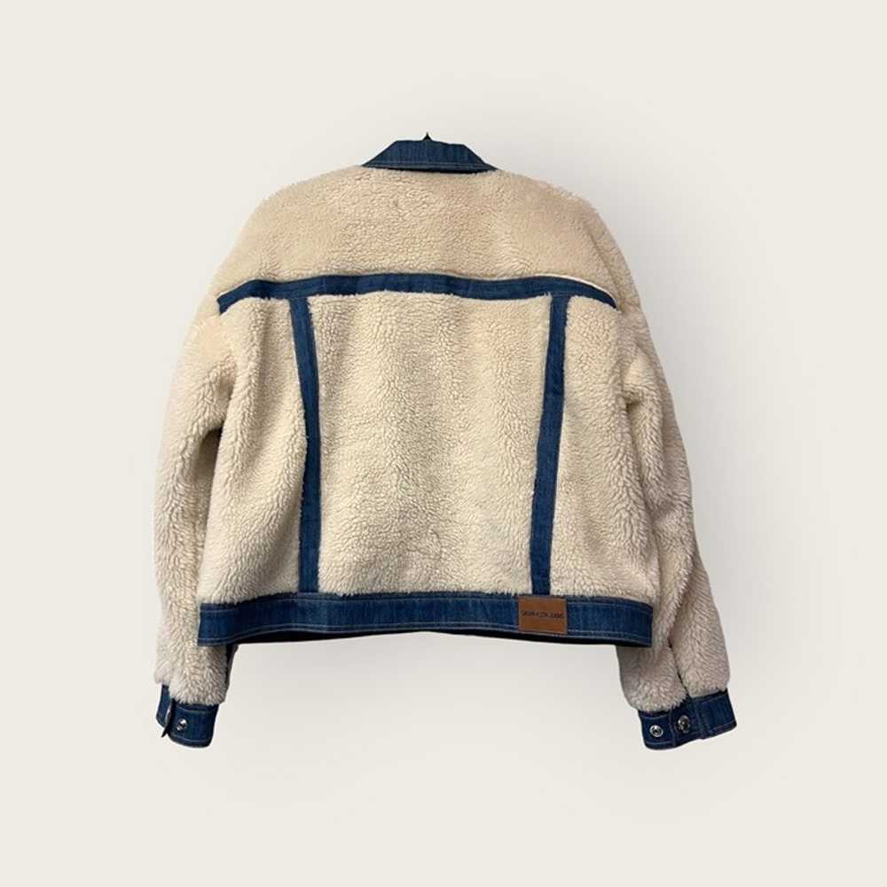 Calvin Klein Jeans Sherpa Denim Jean Jacket Snap … - image 2