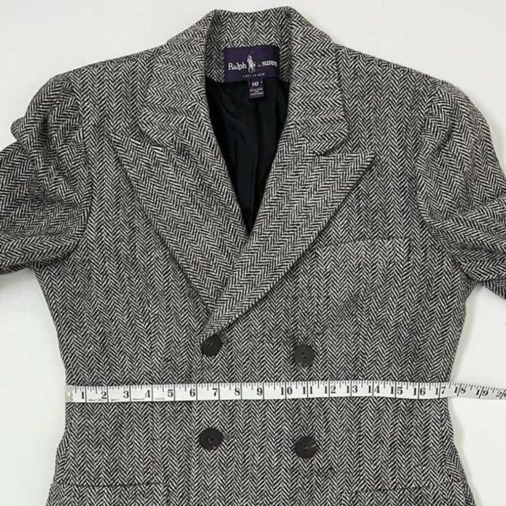 Vtg Ralph Lauren Wool Jacket Herringbone Women’s … - image 11
