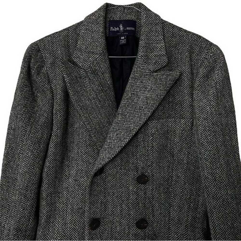 Vtg Ralph Lauren Wool Jacket Herringbone Women’s … - image 2