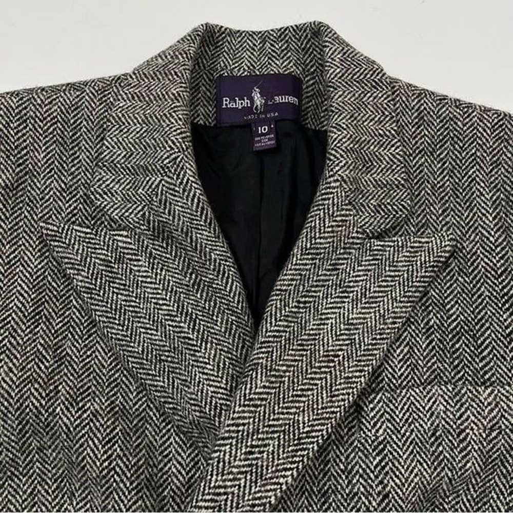 Vtg Ralph Lauren Wool Jacket Herringbone Women’s … - image 7