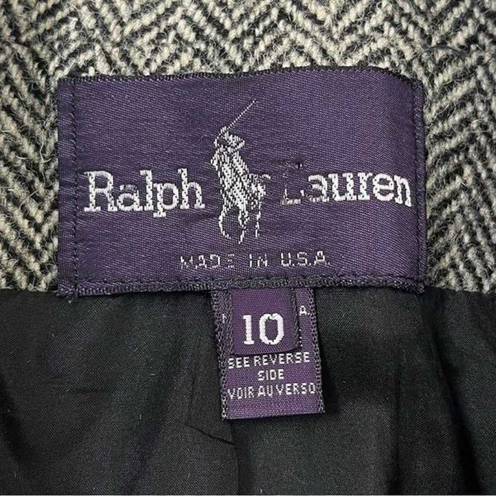 Vtg Ralph Lauren Wool Jacket Herringbone Women’s … - image 9