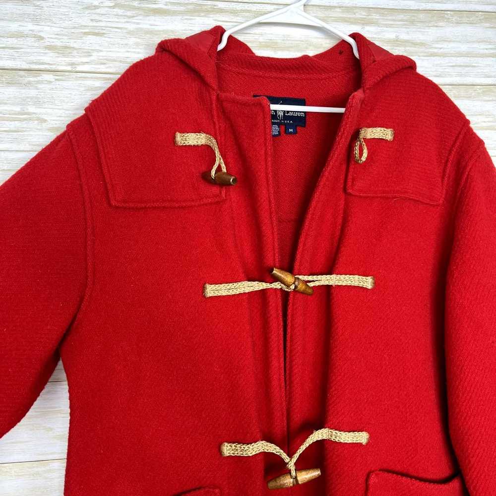 Ralph Lauren Vintage Wool Duffle Coat Red - image 3