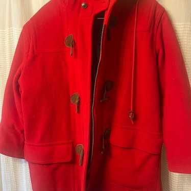 Vintage LL BEAN Wool Duffel Coat Toggle Jacket w/… - image 1