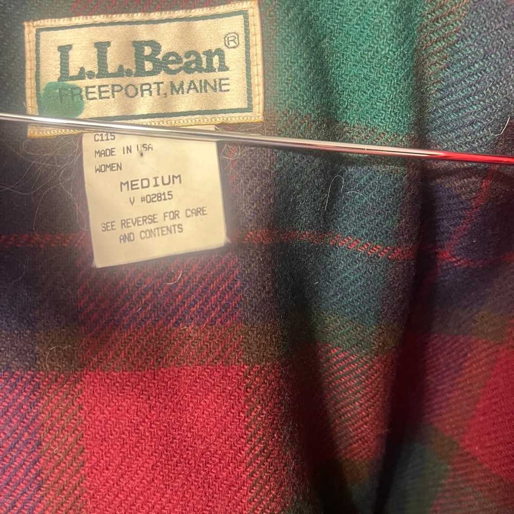 Vintage LL BEAN Wool Duffel Coat Toggle Jacket w/… - image 3