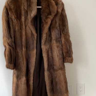 real brown fur coat