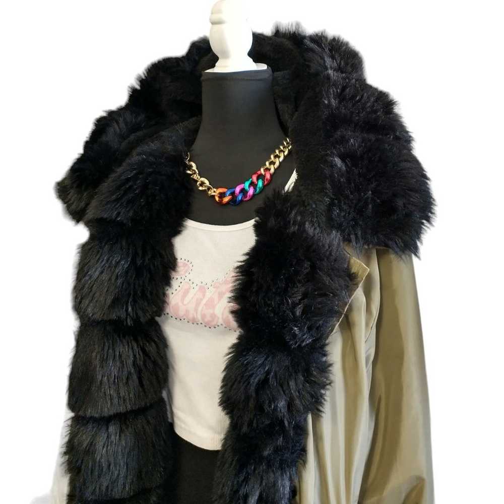 Roiii Winter Coat Luxury Women's Faux Fur Hooded … - image 8
