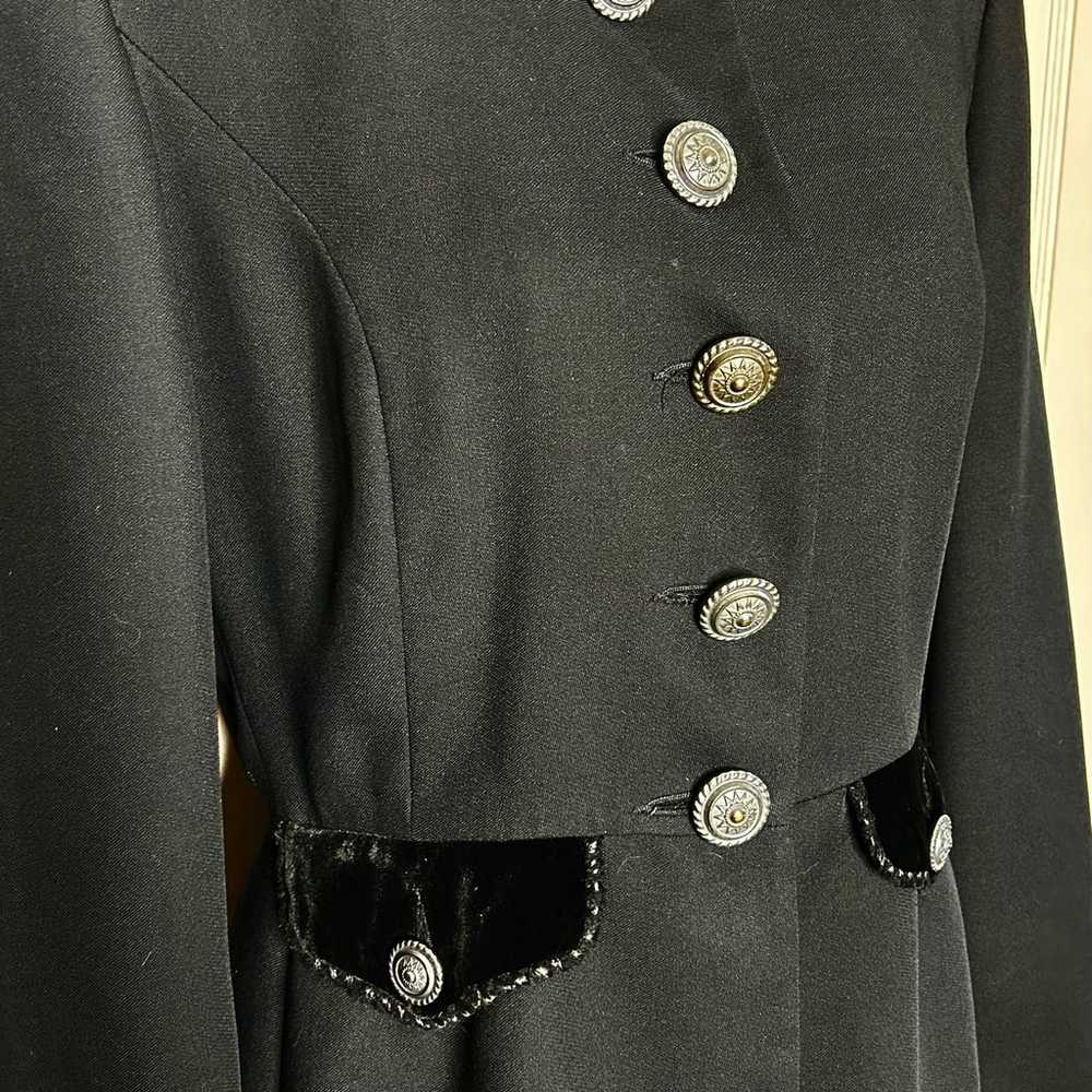 VTG women’s Double D Ranchwear Black Coat Long Mi… - image 2