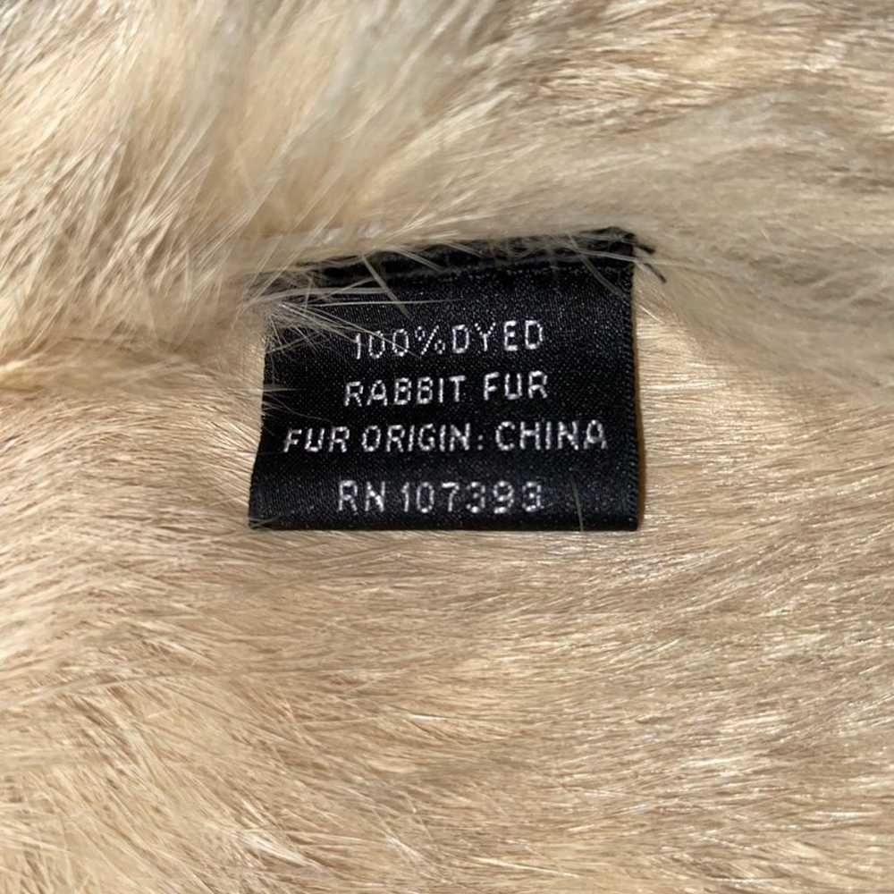SHERI BODELL Studded Tan Leather 100% Rabbit Fur … - image 9
