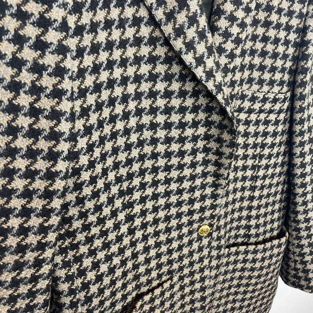 Sonia Rykiel Vintage Wool Blazer Jacket Houndstoo… - image 3
