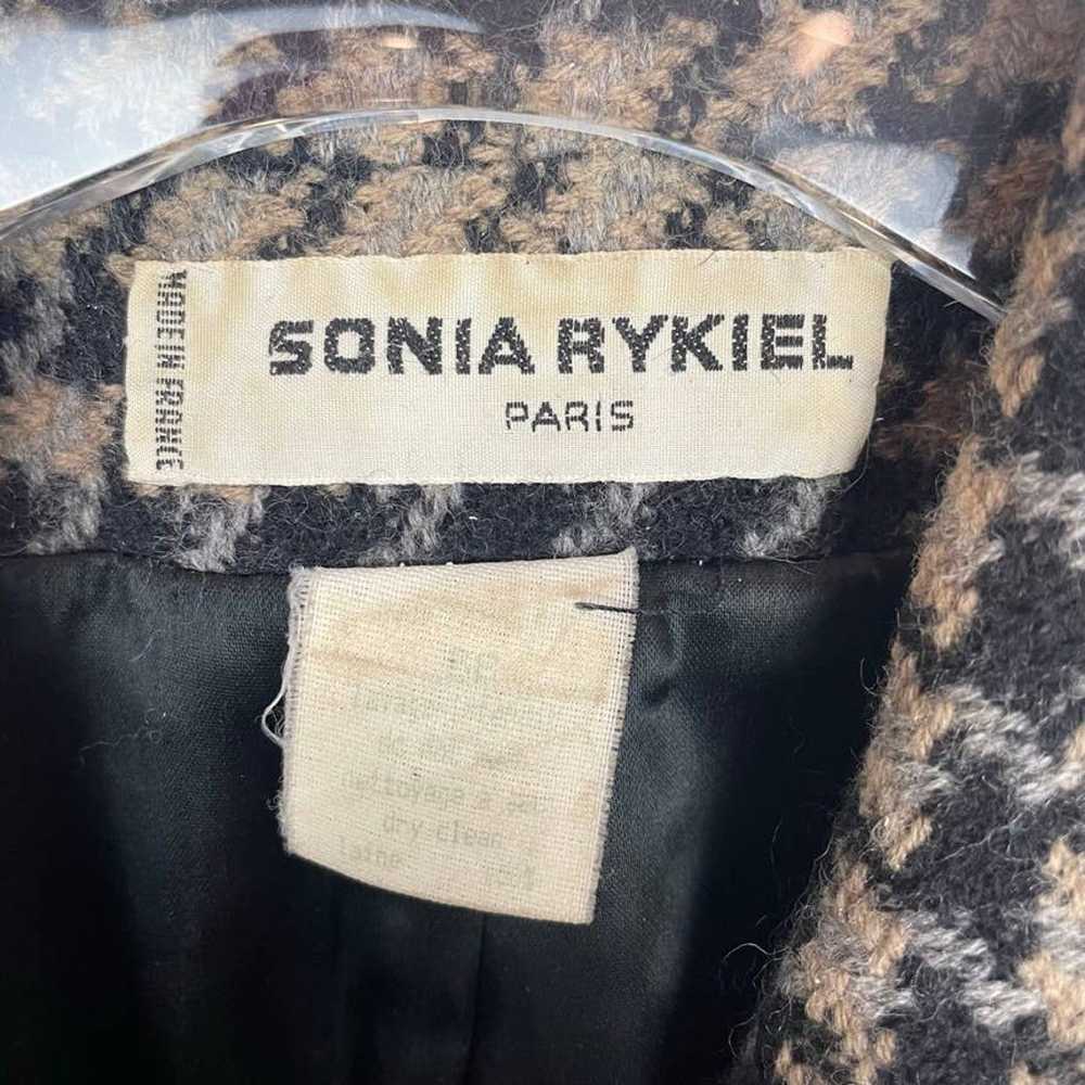 Sonia Rykiel Vintage Wool Blazer Jacket Houndstoo… - image 5