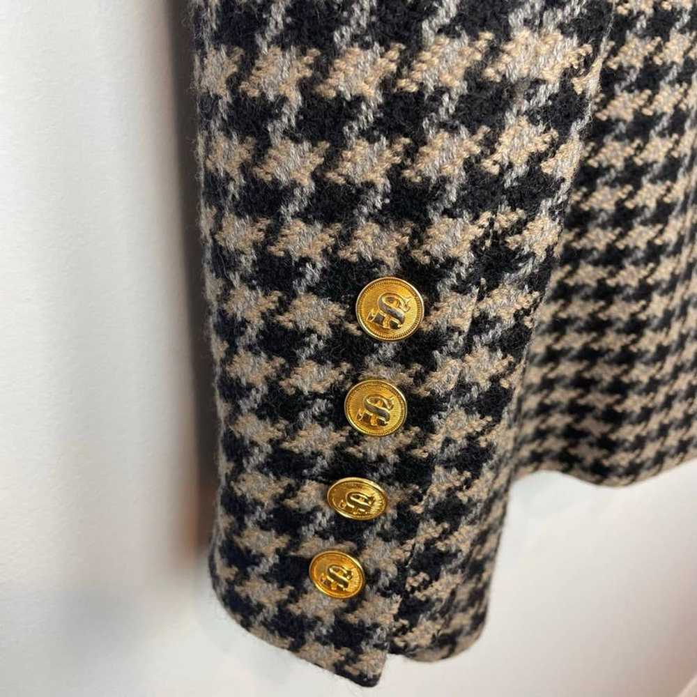 Sonia Rykiel Vintage Wool Blazer Jacket Houndstoo… - image 7