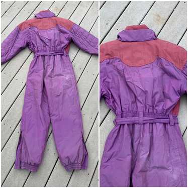 Vintage Purple One-Piece Snowsuit