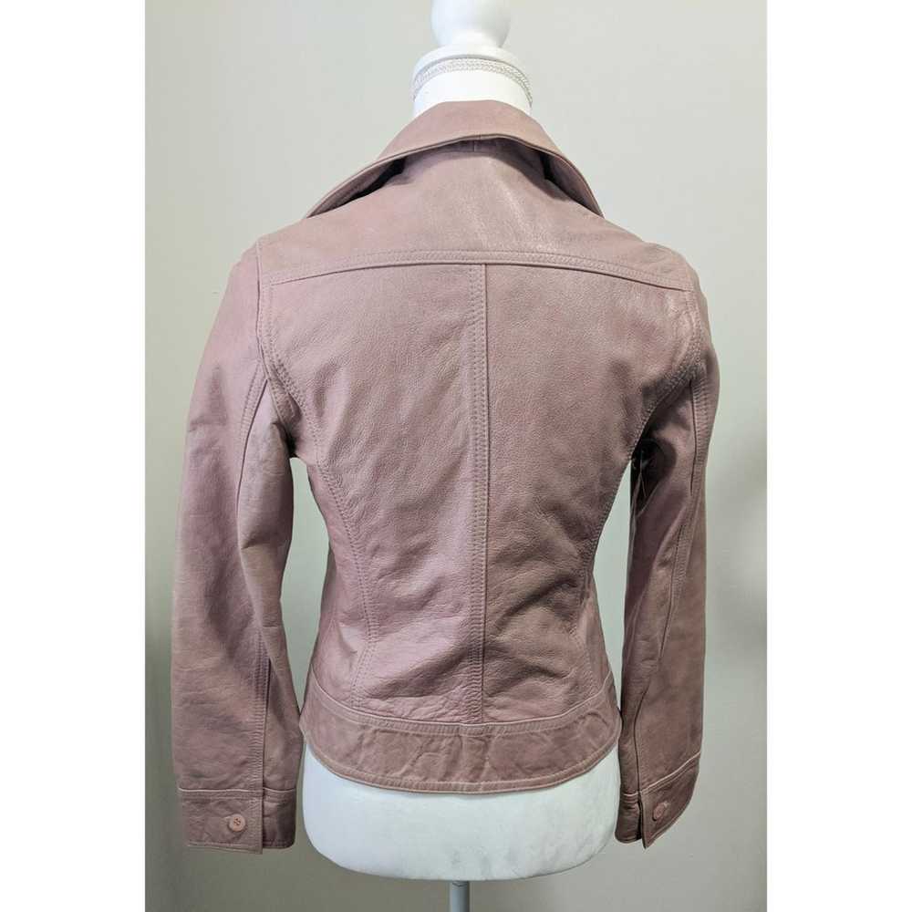 Doma Pink Leather Jacket Medium - image 2