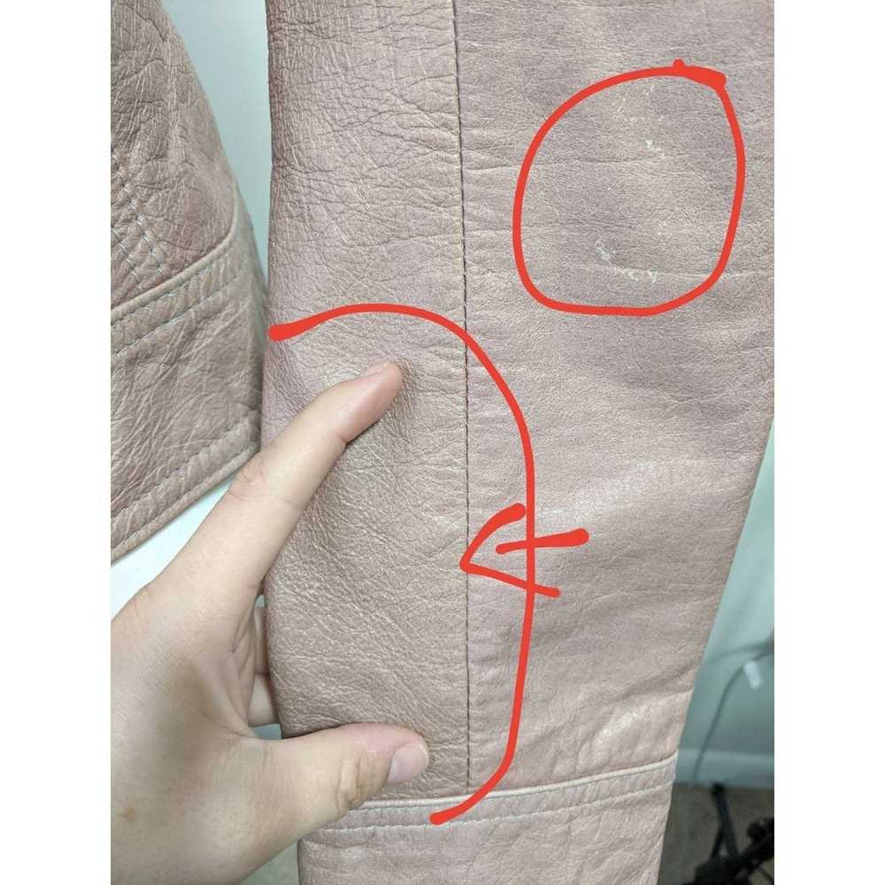 Doma Pink Leather Jacket Medium - image 7
