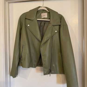 Wilfred | Aritzia Matcha Green Leather Jacket