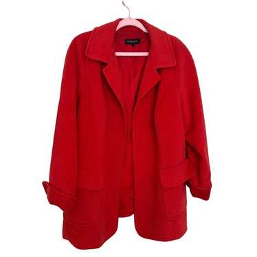 Vintage Escada Sz 46 Wool Cashmere Angora Red Fel… - image 1