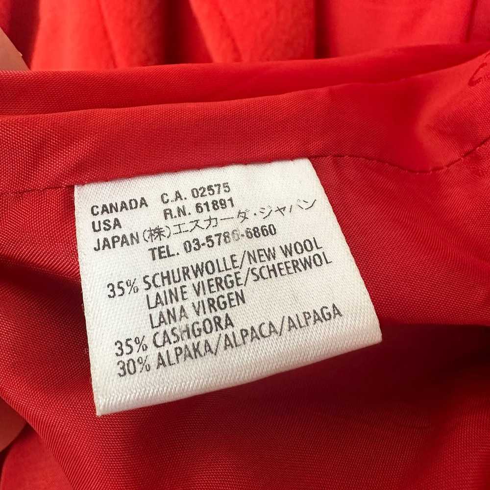 Vintage Escada Sz 46 Wool Cashmere Angora Red Fel… - image 8
