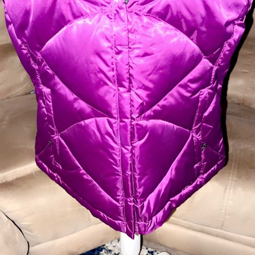 THE NORTH FACE Purple Metallic Down Puffer Vest - image 3