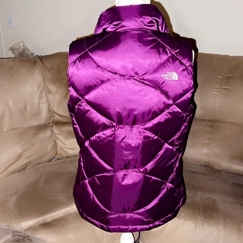 THE NORTH FACE Purple Metallic Down Puffer Vest - image 5