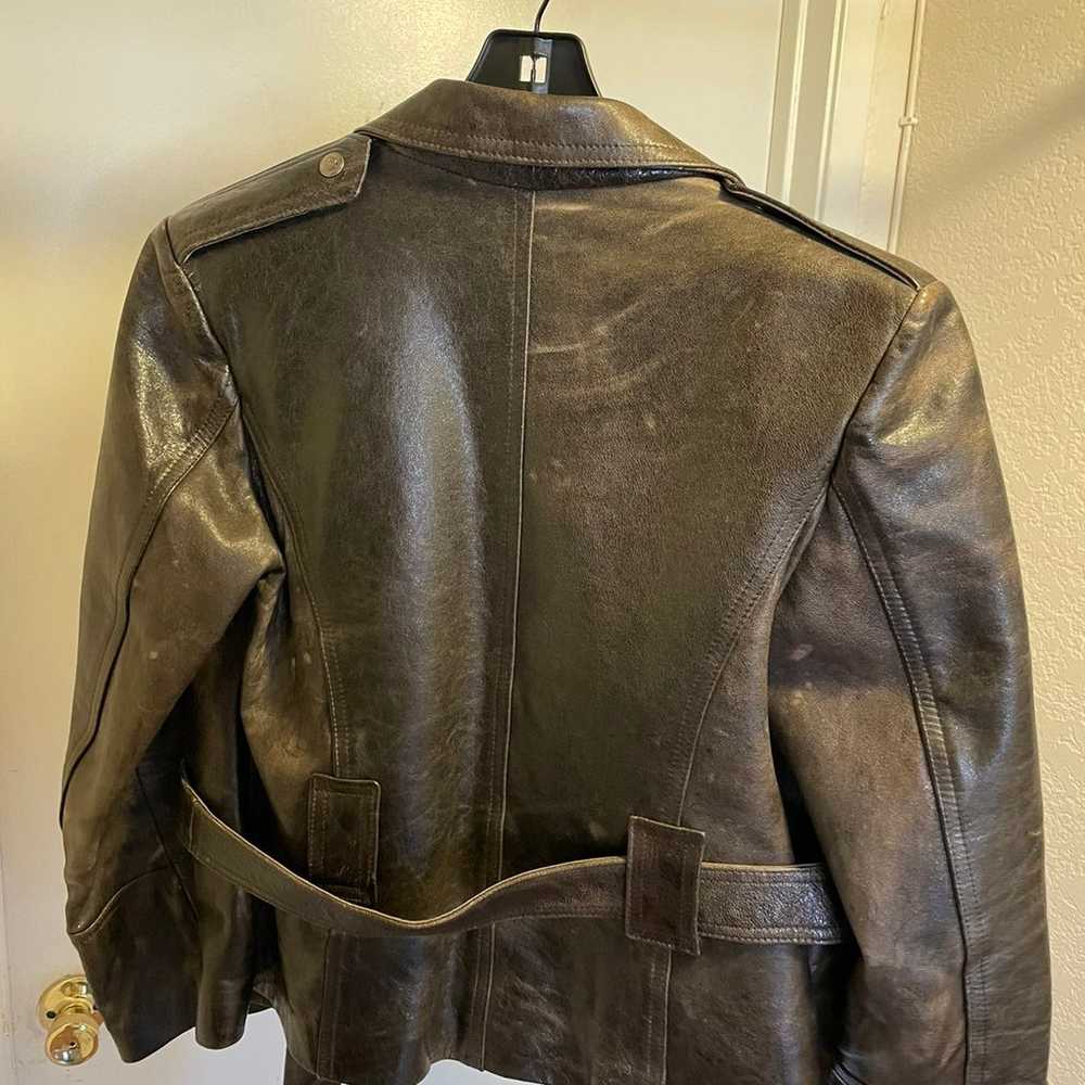 French Brown Women’s Leather Jacket - image 2