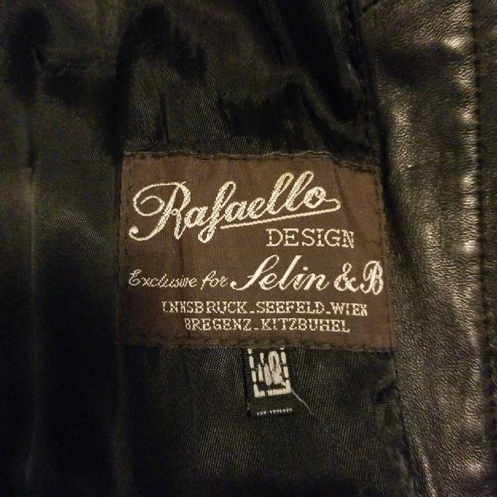 Ladies black leather jacket - image 2