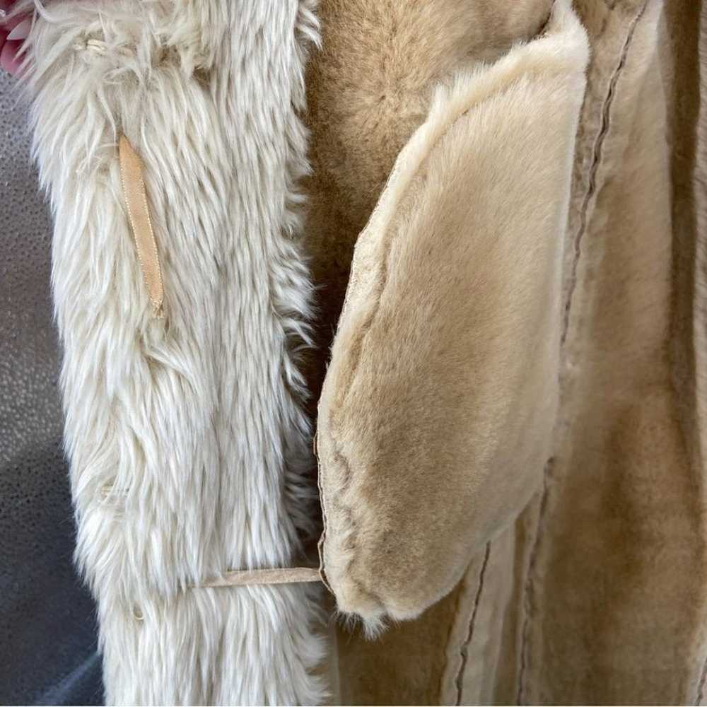 Vintage Wilsons Leather Suede Faux Fur Long Jacke… - image 10