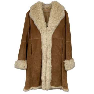 Vintage Wilsons Leather Suede Faux Fur Long Jacke… - image 1