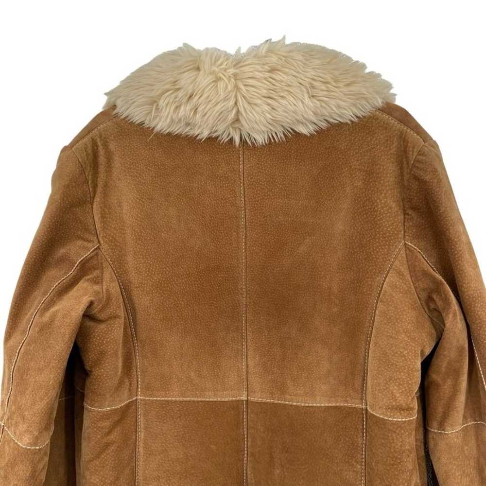 Vintage Wilsons Leather Suede Faux Fur Long Jacke… - image 4
