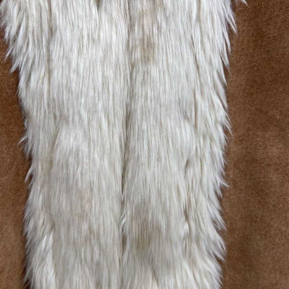 Vintage Wilsons Leather Suede Faux Fur Long Jacke… - image 7