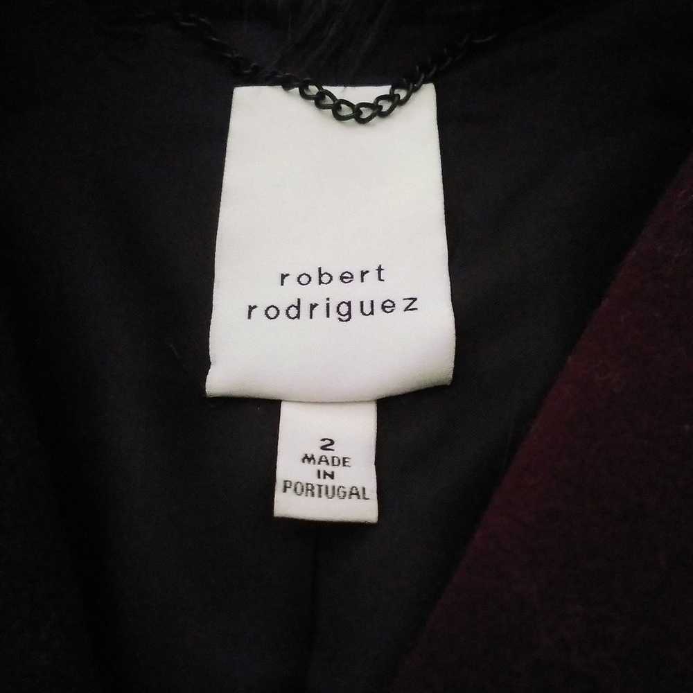 Robert Rodríguez Flare Coat, Burgundy,  Size 2 - image 3