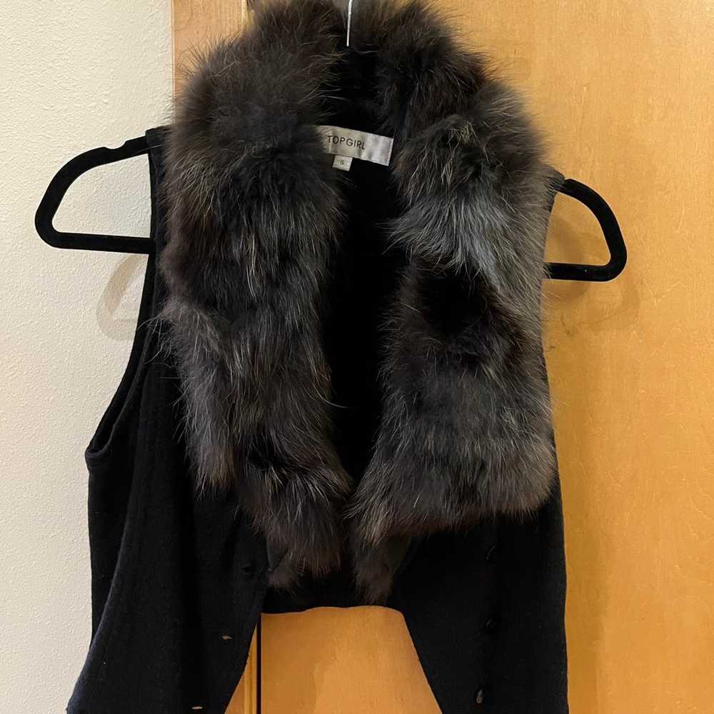 Women’s Leather Jacket with Fur Vest XS - image 2