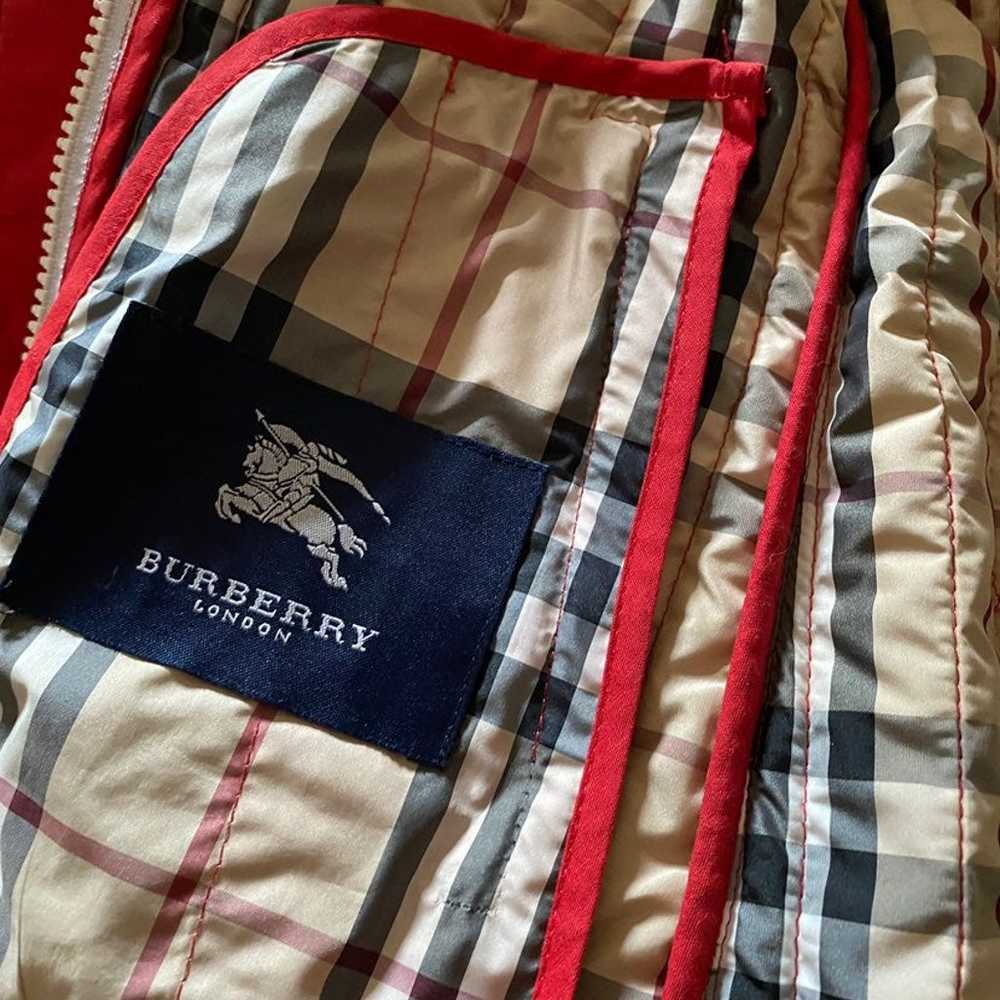 authentic Burberry nova check quilted jacket red … - image 11