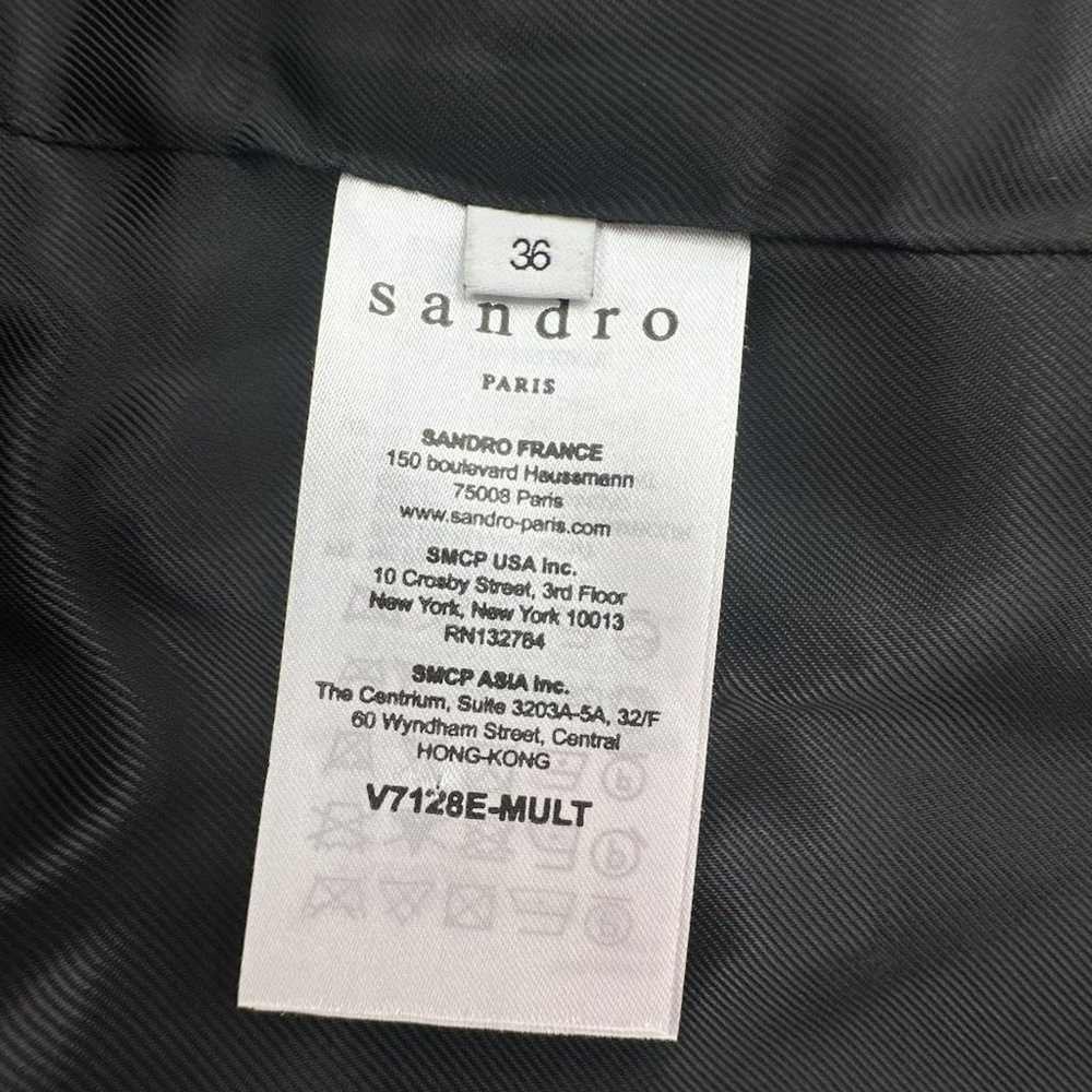 SANDRO Salima Single Button Plaid Blazer S - image 7