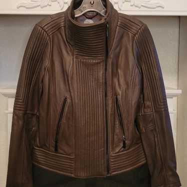 Vince Camuto Lambskin Leather Motorcycle Jacket - image 1