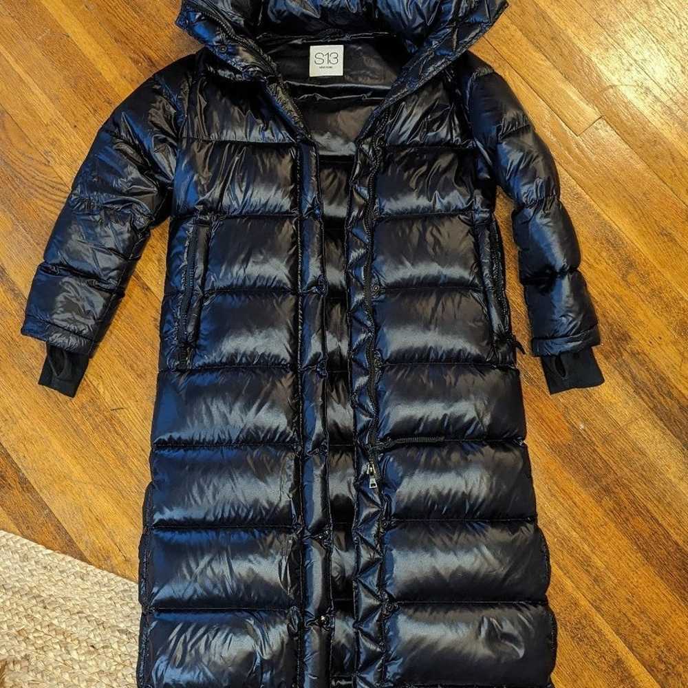 S13 Harper Glossy Long puffer coat Long Down coat - image 3