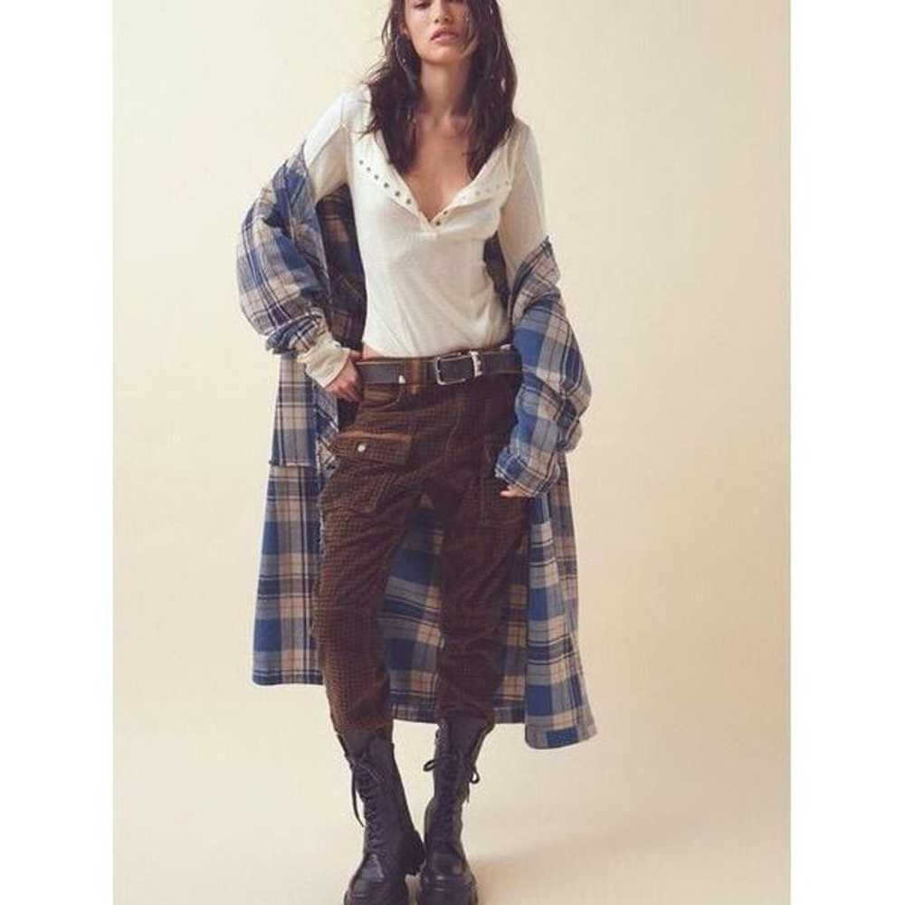 New Free People x We The Free Plaid It Duster Siz… - image 2