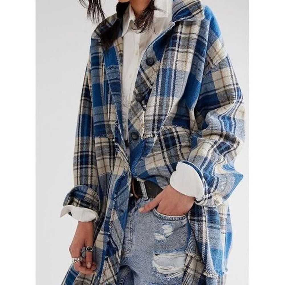 New Free People x We The Free Plaid It Duster Siz… - image 4