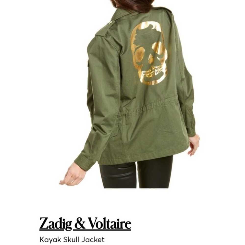 Zadig & Voltaire $598 Kayak Skull military jacket… - image 2