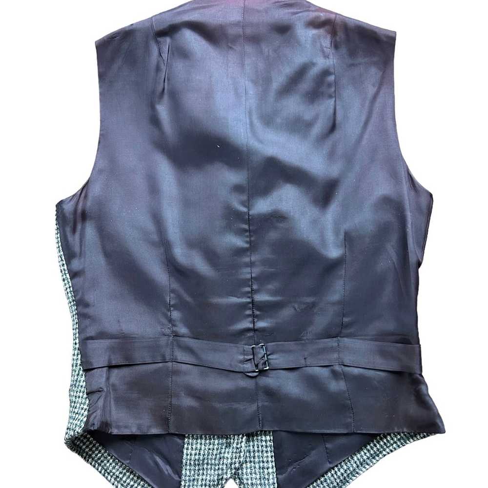 Vtg 70s Ralph Lauren Brown Tweed Wool Lapel Vest … - image 8