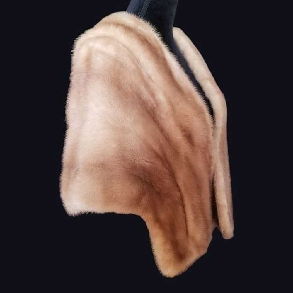 Vintage 1950s Genuine Blonde Mink Fur Stole sz XS… - image 2