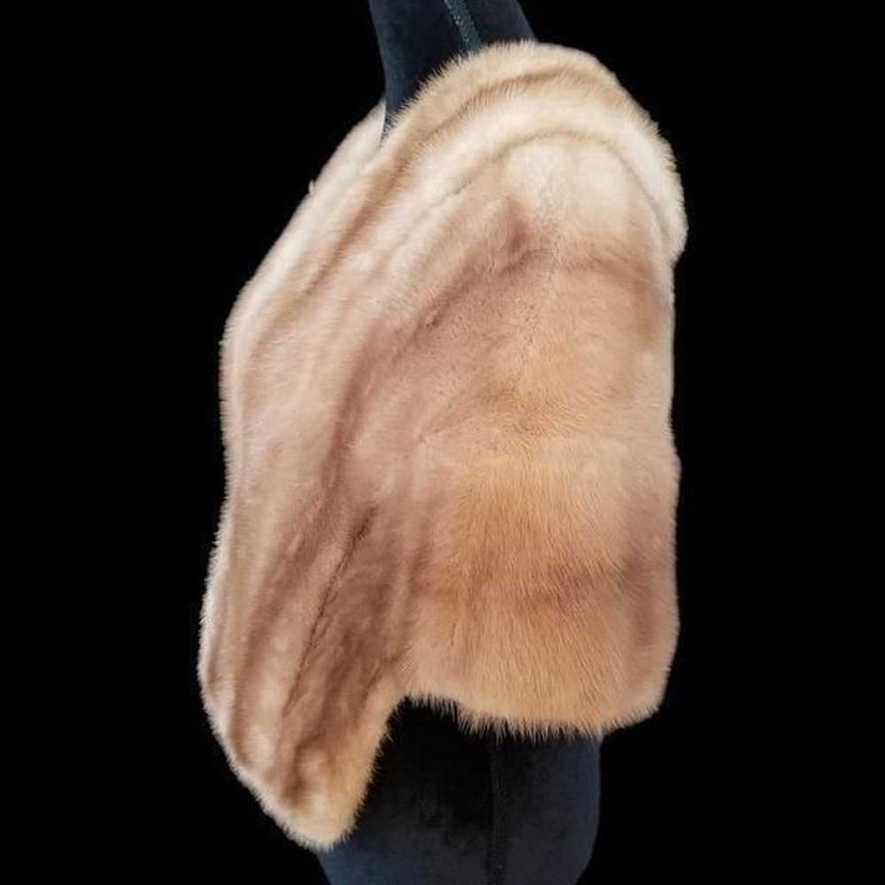 Vintage 1950s Genuine Blonde Mink Fur Stole sz XS… - image 4