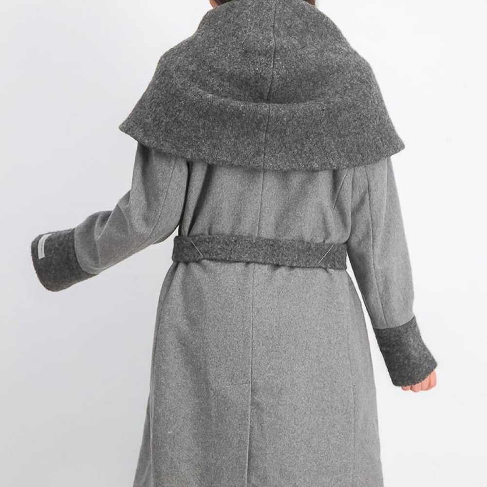 Calvin Klein Boucle trim hooded wrap coat - image 4